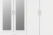 Nevada 4 Door 2 Drawer Mirrored Wardrobe