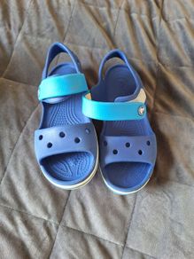 Blue croc sandals size 13