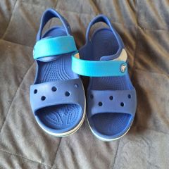 Blue croc sandals size 13