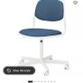 Ikea Micke White Desk, Chair & Lamp Image 9