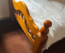 Pine single bed