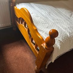 Pine single bed