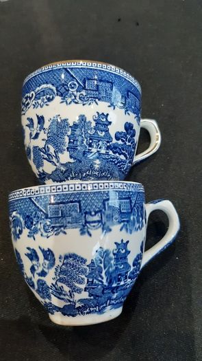 20 piece Arklow Pottery Blue Willow pattern tea set