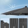 Elegant Cantilever Parasol 360 Shade, Solar LED Lights & UPF 50+ Protection" Image 2