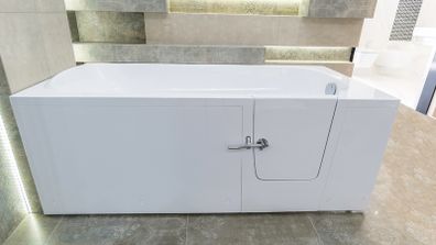 Amber walk in bath, full length, side door, low entry level