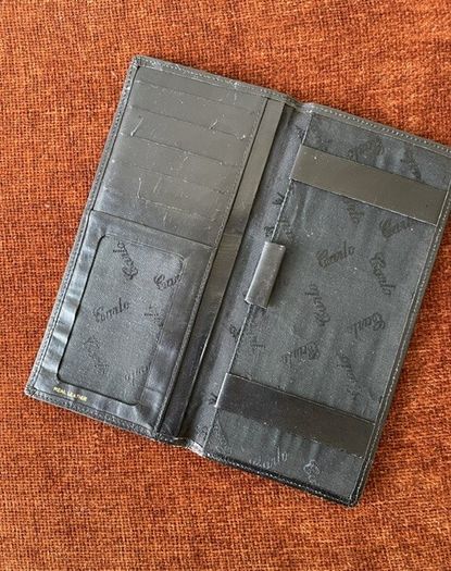 Large Black Real Leather Wallet