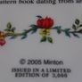 Limited Edition The Minton Cup Collection Pattern No. 104 Dated 1799 Bone China Collector's Decorative Plate Image 9
