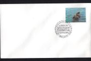 1983 Ireland Stampex London 15-20th February Exhibition Cachet tying 22p Galway Hooker Commemorative Stamp on Plain Cover