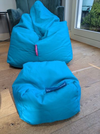 Big Beartha bean bags.