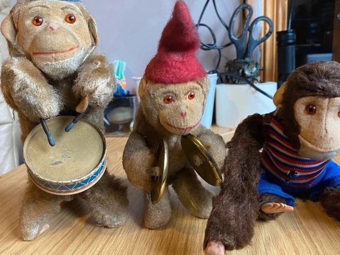 Vintage Max Carl West Germany Wind-Up Monkeys