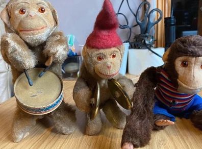 Vintage Max Carl West Germany Wind-Up Monkeys