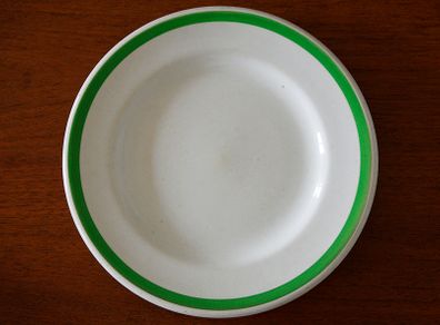 Vintage Arklow Green Striped Dinner Plate No. 3