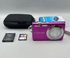 Nikon Coolpix S220 10MP Digital Camera Pink - Nr Mint - Full Kit