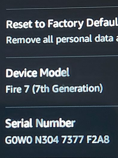 Amazon Fire 7, 7th Generation), Model SR043KL, 16GB, in excellent cosmetic Condition
