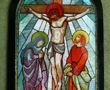 Vintage Unusual Glass Icon
