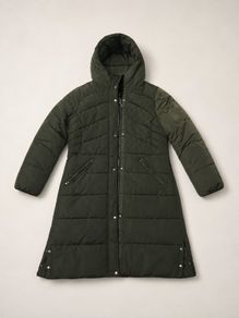 NEXT Women Long Padded Coat Dark Green - Size 16