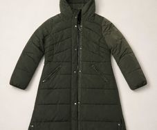 NEXT Women Long Padded Coat Dark Green - Size 16