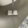 bath towel holder Matt chrome and white marble base Image 3