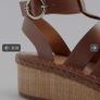 Brown gladiator flatform Sandals Image 3