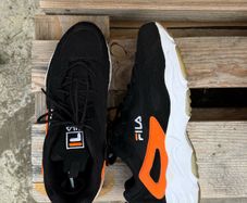 FILA Ray Tracer Black/Orange Sneakers Size UK 10
