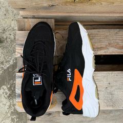 FILA Ray Tracer Black/Orange Sneakers Size UK 10