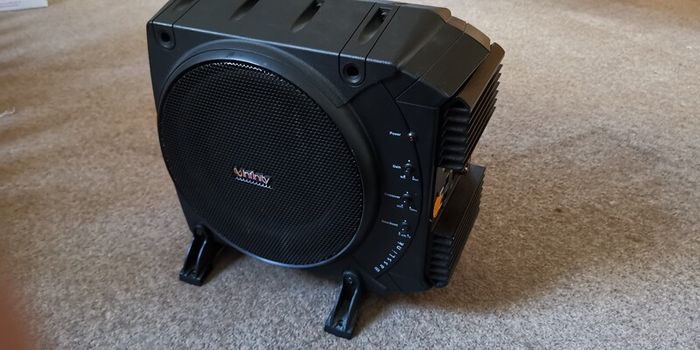 Infinity subwoofer + speakers front and rear