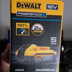 Dewalt 18v, 5ah, Powerstack Battery, New