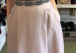 Complete wedding guest attire including skirt, top and belt