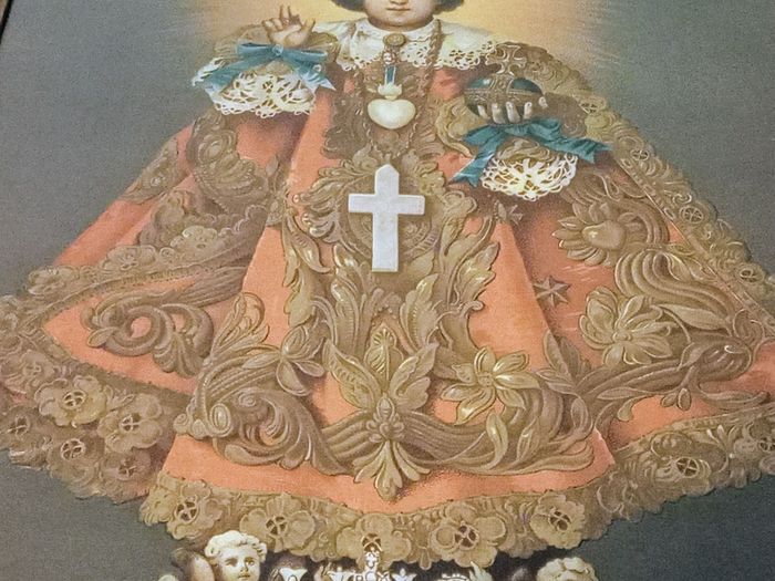 Vintage Framed Religious Art Print 'Infant Jesus Of Prague '