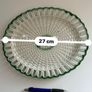 Rare Georgian English Pearlware Reticulated Basket Stand c.1800 to 1830 with Green Rope & Diamond Image 6