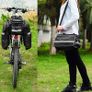 Bicycle Pannier, Outdoor Waterproof Multi- function Portable Bicycle Pack Bike Pannier Carrying Luggage Package Rack Panniers Rear Seat Trunk Bag with Rainproof Cover Image 3