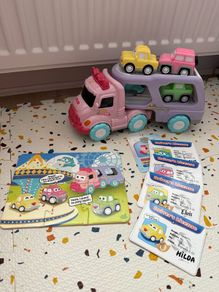 "happy journey" truck with toy cars/plane