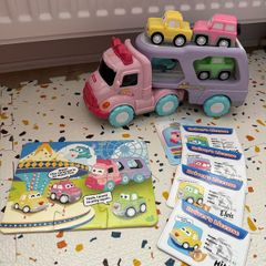 "happy journey" truck with toy cars/plane