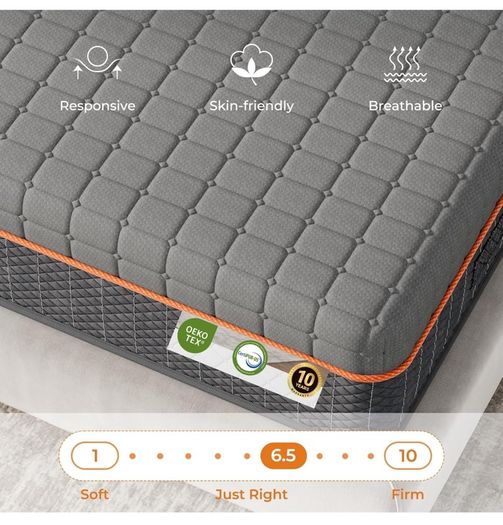 King Size Mattresses 5FT, 20CM Gel Memory Foam Mattress, Breathable