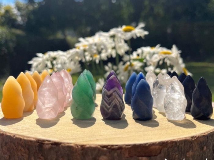 Mini Crystal Carvings Gemstones Mushroom, Heart, Star, Moon ect