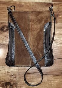 Genuine Suede and Leather Shoulder Bag