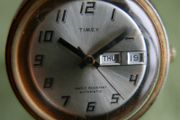 Vintage 1976 Timex Viscount Automatic Mechanic Men Day Date Watch Working!