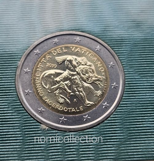 Vatican City 2010 year Brilliant Uncirculated Commemorative 2 Euro coin.