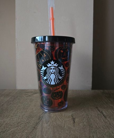 2022 Starbucks Halloween tumbler with pumpkins
