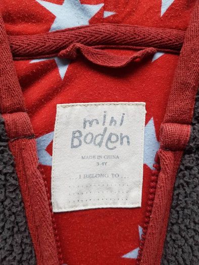 Boden Furry Hoodie Age 3-4