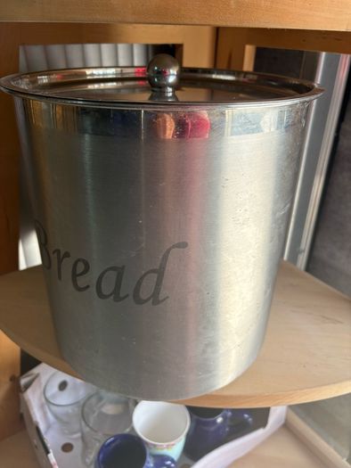 Stainless Steel Bread Bin with lid