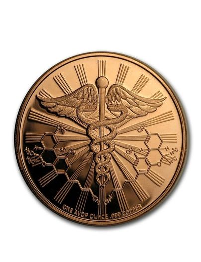 1 oz Copper .999 bullion Round  coin - The Big Leaf