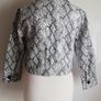 Monki Faux Leather Snake Print Crop Ladies Jacket Grey New With Tags CAN POST Image 4