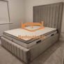 Panel Plush Lines Velvet Bed Frame All Sizes & Colours Available NEW Image 7