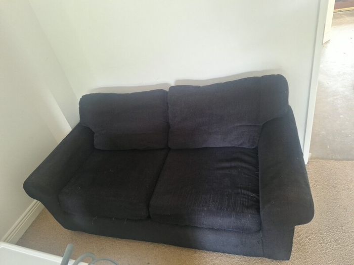 black 2 seater sofa bed