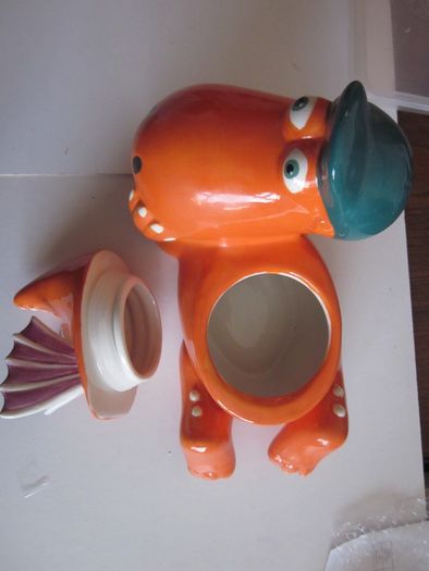 Coconut the little orange dragon novelty cookie jar biscuit jar kitchen storage