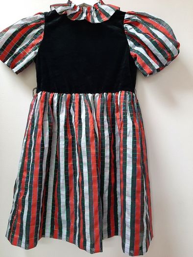 vintage velvet/taffeta dress 7/8 yrs