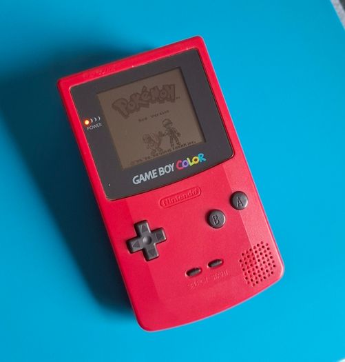 Gameboy Color with Pokemon Red
