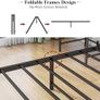 Double Bed Frame with Wood Storage Shelf Headboard,4ft6 Metal Platform Bed Frame Double Bed,Heavy Duty Steel Slat Support,Underbed Storage,Easy Assembly Image 8