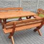 5-piece Garden Furniture Set Solid Pine Dining Set Image 5